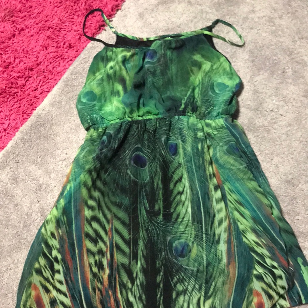 Green patterned forever 21 dress
